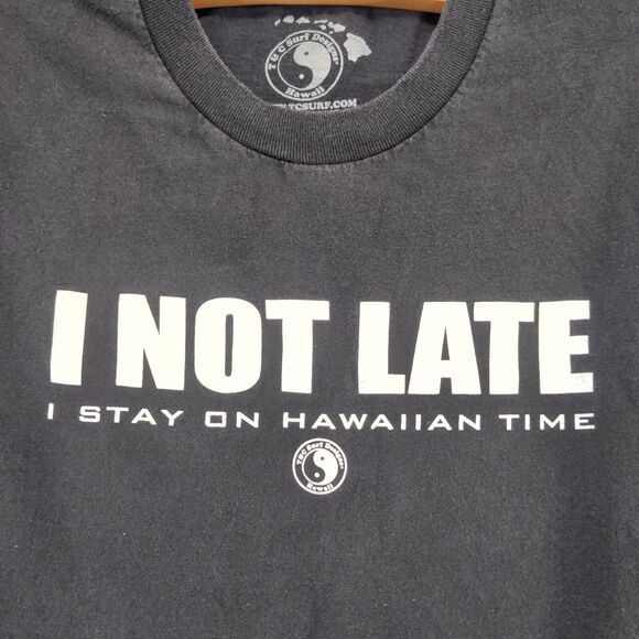 T&C Surf Designs Mens Hawaii Graphic Tee Shirt Black Large Short Sleeve - Picture 4 of 14